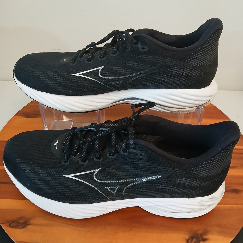 Mizuno‎ Wave Rider 28 Mens 12.5 Black Running Shoes Sneakers J1GC24039073